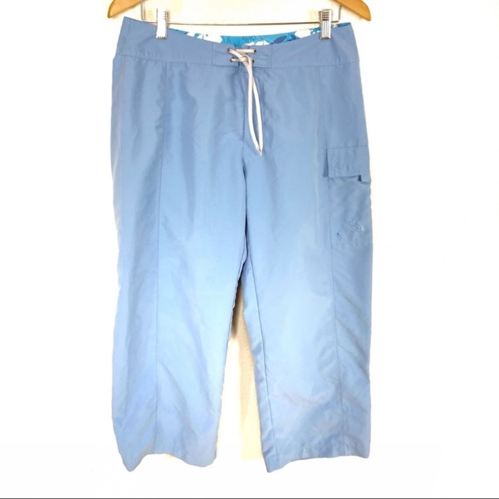 The North Face Light Blue Capri‎ Pants Hiking Athletic Women’s Sz 10